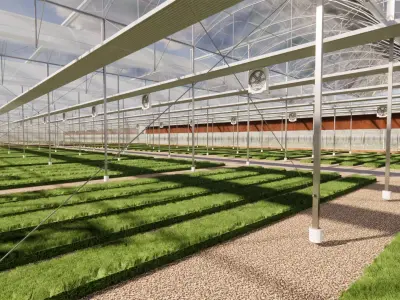 Agricultural Greenhouse Tent Frame -B1 3D model