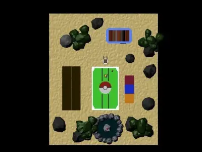 Pokemon stage Low-poly 3D model