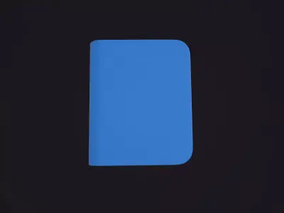 Cartoon Blue Closed Book 3D model