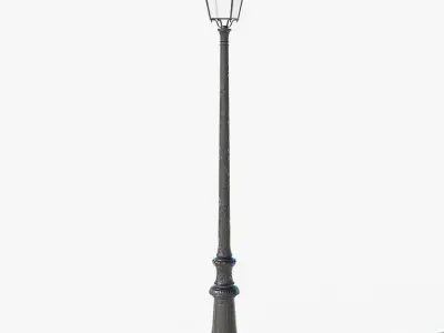 Paris street light Low-poly 3D model