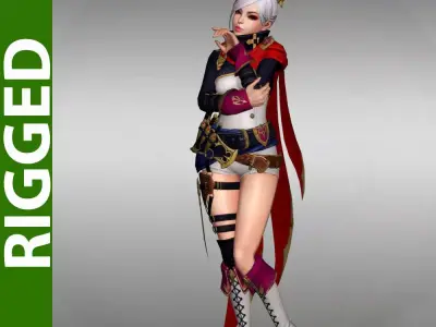 Stona 3D Rigged Model 3D model