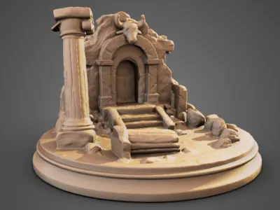 Diorama scene taurus aldebaran for figure saint seiya 3D print  3D print model