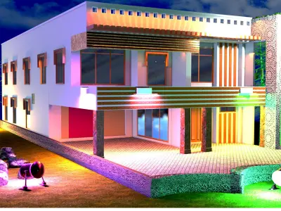 House Exterior Landscape Design 3D model