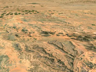 NEOM city topography Saudi Arabia - tile n28 e36 3D model