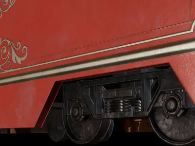 Vintage Tram  Low-poly 3D model