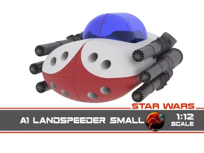 A1 Landspeeder Small 1-12 scale Blackseries 3D print model