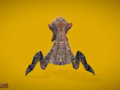 Aliens Spitter Low-poly 3D model