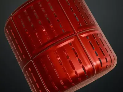 Red Metal Grill Transparent PBR Seamless Texture