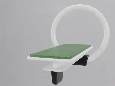 Bed Sci-fi Low-poly 3D model