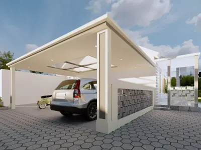Outdoor Modern Carport 3d Design 3D model