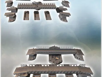 Son Bridge Netherlands - World War Two Second WWII Front Eastern 3D print model