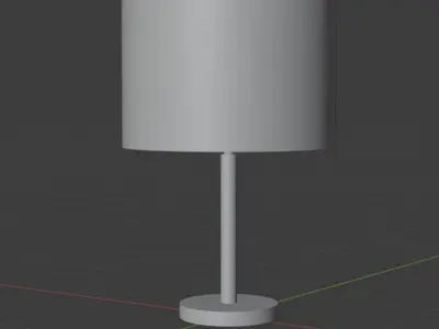 Minimal modern lamp Low-poly 3D model