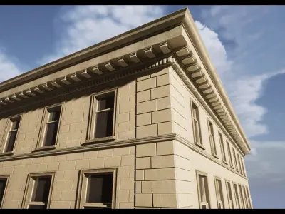 Newyork Precint Building  Low-poly 3D model