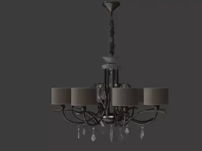 Chandelier 3D model is a high quality Low-poly 3D model