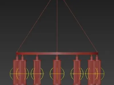 Aged Brass 12 Light Pendant 3D model