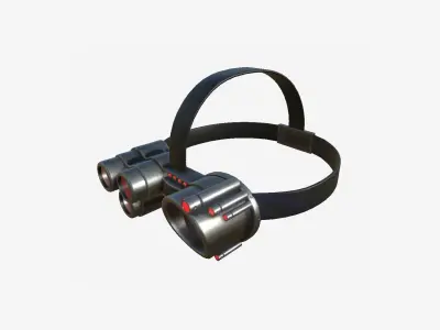 SciFi Glasses J07 Steel - Character Design Fashion Low-poly 3D model