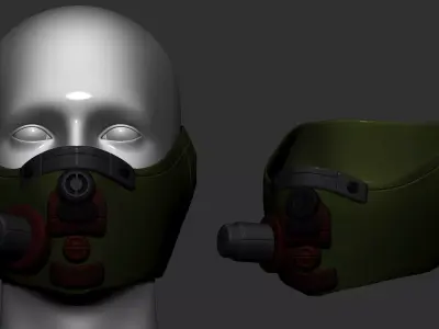 High quality gas mask helmet high poly scifi sculpt 3d printable 3D model
