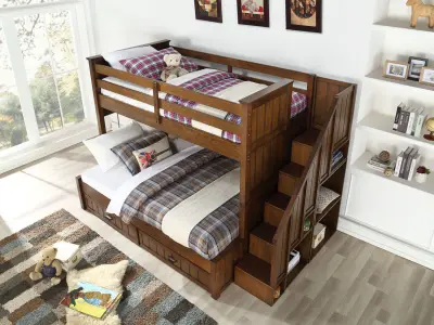 Highly Detailed Modern Comfortable Bunk Bed for Children Low-poly 3D model