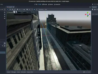 50 Realistic Buildings 3D Assets Pack For Godot Vol 2 Low-poly 3D model