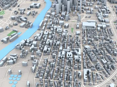 Nashville City Tennessee USA 3D model