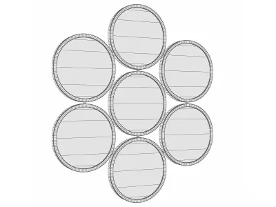 Mirror in a metal frame GZ-M1071 3D model