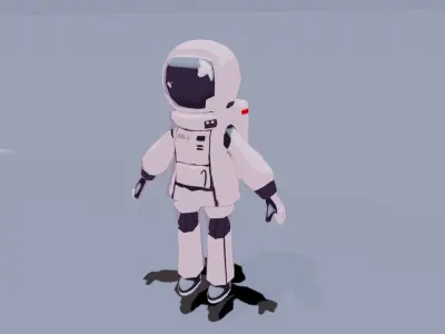 Astronaut Lowpoly 3D space suit for sims Low-poly 3D model