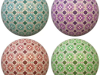 tile patterned 153-seamless-4k-pbr  3D model