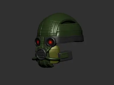 helmet high poly sculpt 3d printable ver 7 3D model 3D model 127