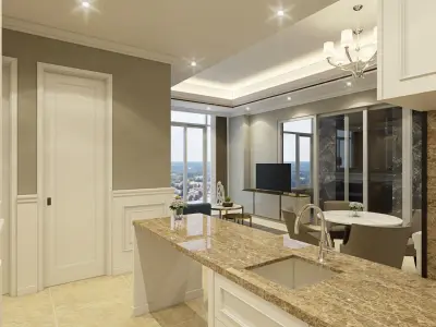 Design Living Apartment  3D model