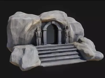 Ancient Stone Gateway  Sentinel of Forgotten Realms 3D model