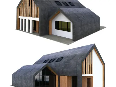 Barn House 01 3D model