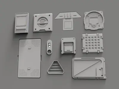 Sci fi trim sheets 5 3D model