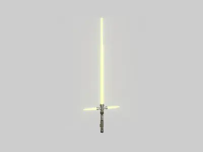 Star Wars Lightsaber Crossguard 05 Yellow - SciFi Weapon Low-poly 3D model