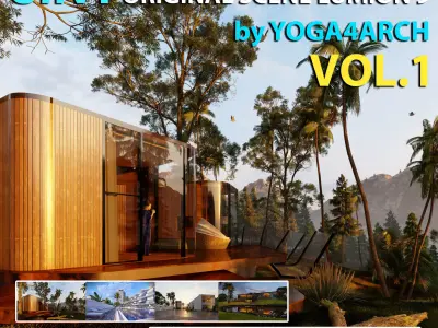 16 PREMIUM SCENE LUMION 9 AND ABOVE  BY YOGA4ARCH  PSD included  3D model