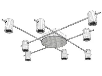 Aigle Ceiling Light 8 Low-poly 3D model