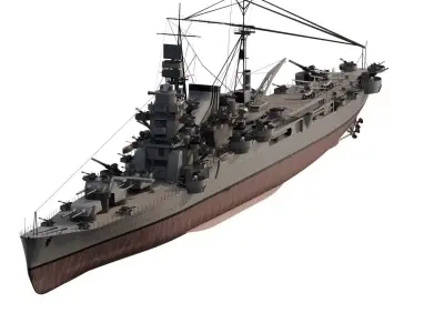 WW2 IMPERIAL JAPANESE NAVY  CRUISER 3D model