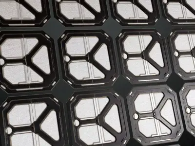 White Black Sci-fi Door Transparent PBR Seamless Texture