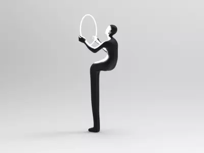 man sculpture lamp  3D print model