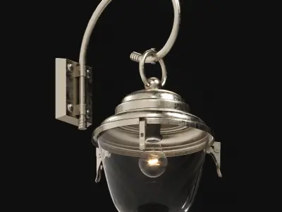 Wall Lamp Low-poly 3D model 19
