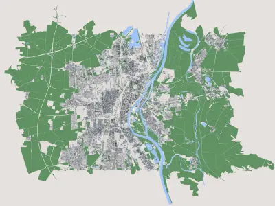 Magdeburg City Germany 3D model