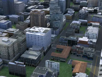 City 61 Low-poly 3D model