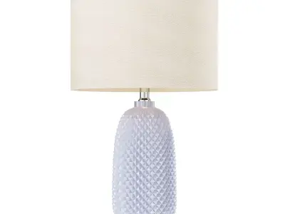 Glass Pineapple Textured  Cotton Shade Table Lamp Low-poly 3D model