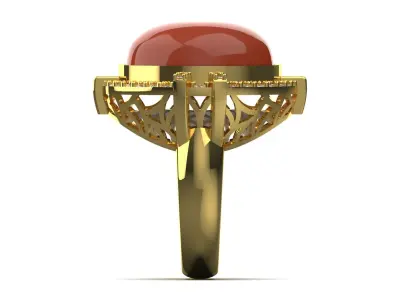 Coral and Diamond Ring Model jr00160 3D print model purchase