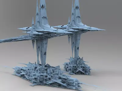 Sunlight Crystal Shard City 1  3D model