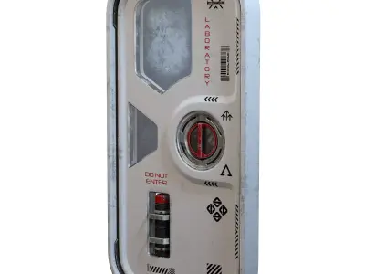 Sci-Fi Small Door Low-poly 3D model