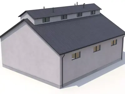 Industrial Building 25 PBR Low-poly 3D model