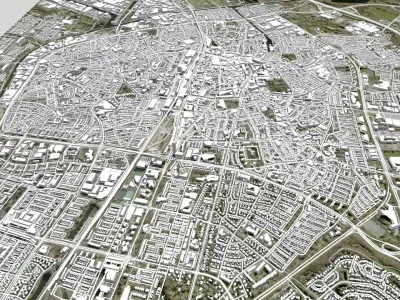 Cityscape Tilburg Netherlands 3D model