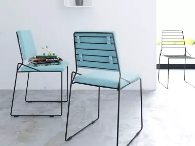 Living room with Tikamoon 3D model