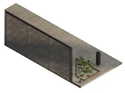 Corner parking 3D model