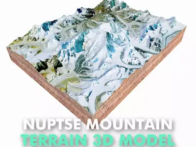 Nuptse Mountain Nepal 3D model